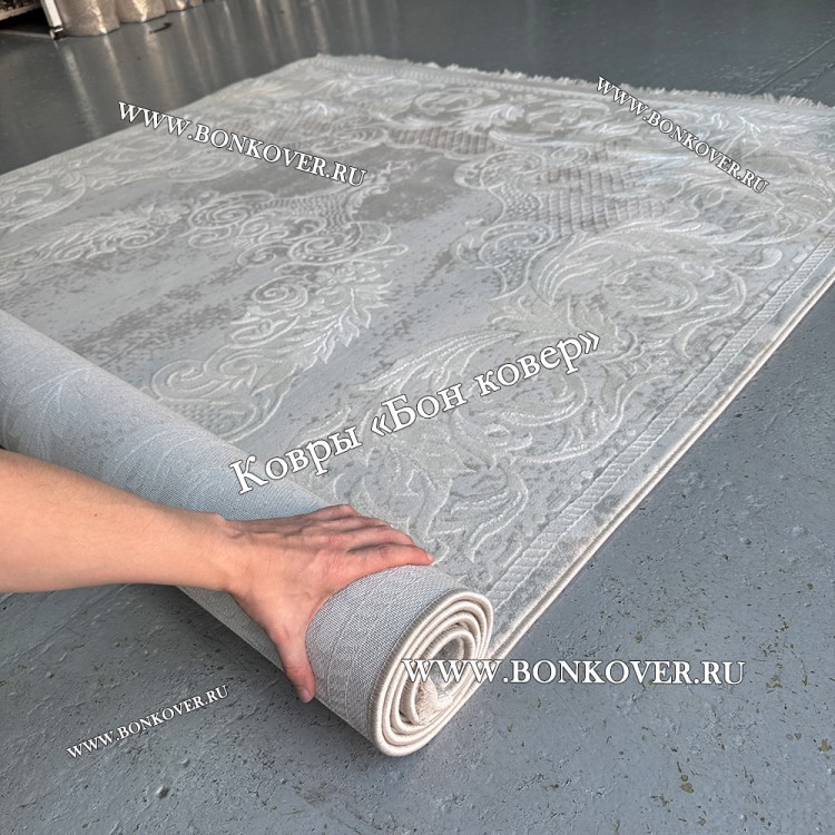 Светлый Ковер Для Гостиной Медальон Арт 30397 Турция