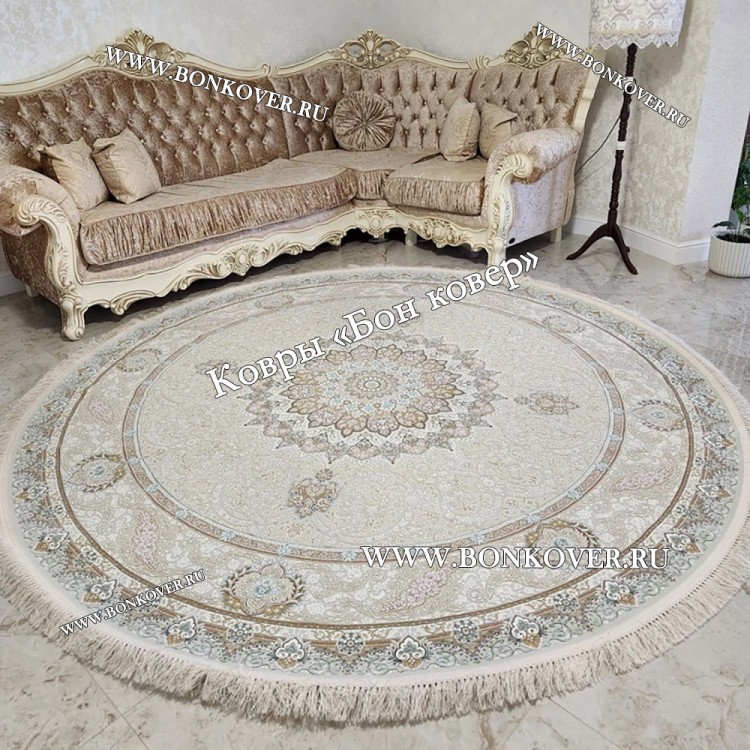 Восточный Ковер Для Гостиной Дизайн 30546 Круг